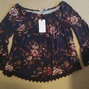 luq juliet crochet knit top